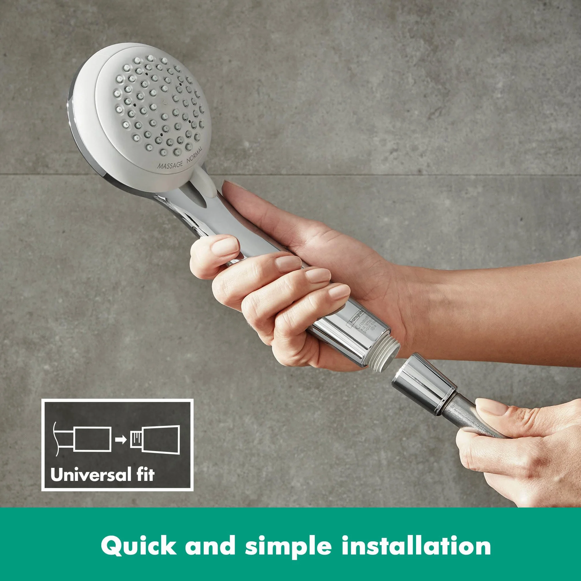 Hansgrohe Crometta 85 Głowica Prysznicowa, Srebrny, 18.9 x 8.5 x 16.6 cm
