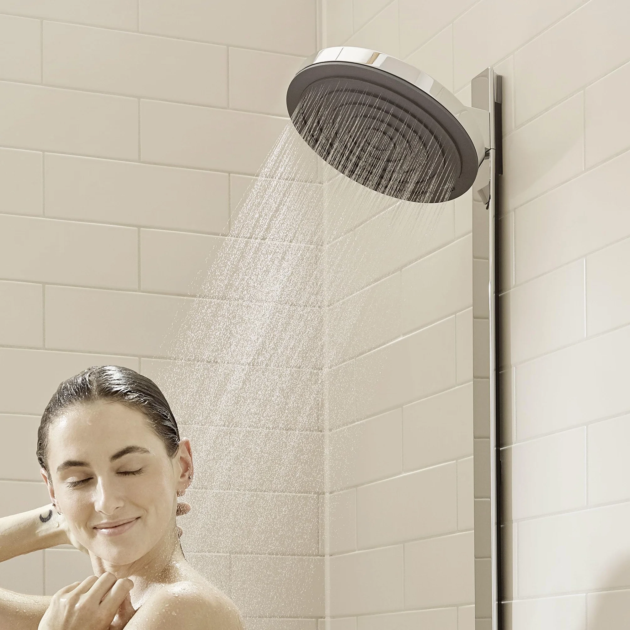 hansgrohe Pulsify S - deszczownica prysznicowa, głowica prysznicowa okrągła (⌀ 260 mm) z 1-strumieniowa dla montażu ściennego lub sufitowego, chrom, 24140000