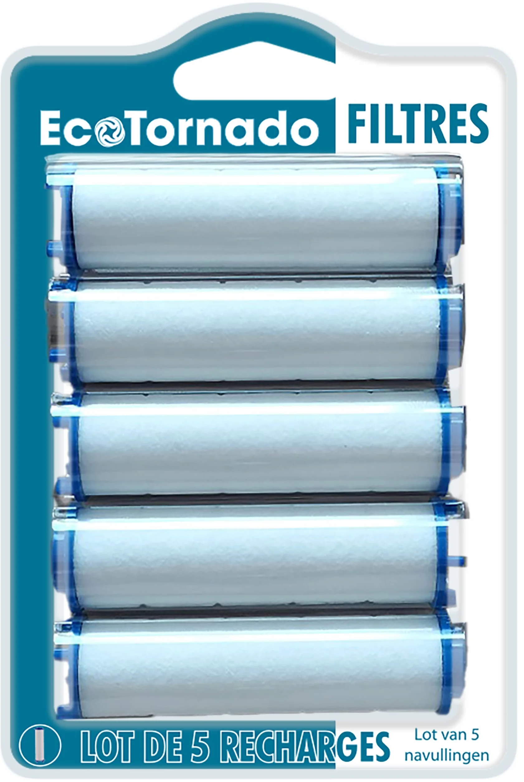 ECO TORNADO - Zestaw 5 filtrów wymiennych do oszczędzającej wodę głowicy prysznicowej Eco Tornado