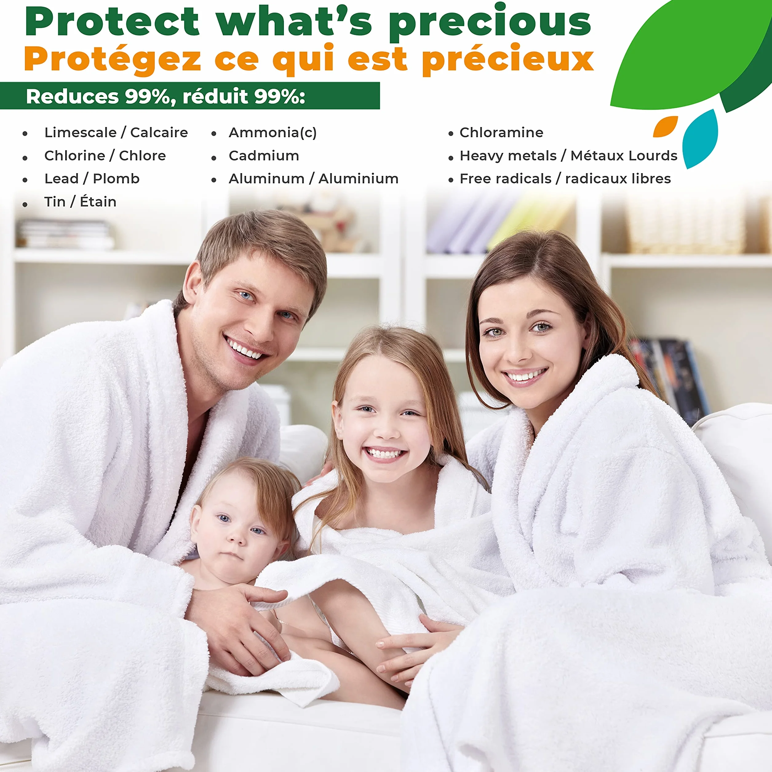 Aecodune XL Słuchawka Prysznicowa z Filtrem Premium z Witaminą C – OLŚNIEWAJ- Ręczna Słuchawka Prysznicowa Przeciw Twardej Wodzie, Eliminuje 99% Chloru i Nie Tylko - Piękno i Czystość - Eko Filtr Wody z Zapachami i Ciśnieniem