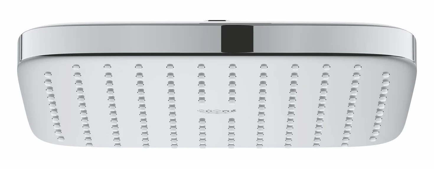 GROHE Vitalio Comfort 250 - głowica prysznicowa 1 rodzaj strumienia (9,5 l/min uchwyt stały przepływ, system odkamieniający, przegub kulowy z kątem obrotowym, chromowana powierzchnia), chrom, 26695000