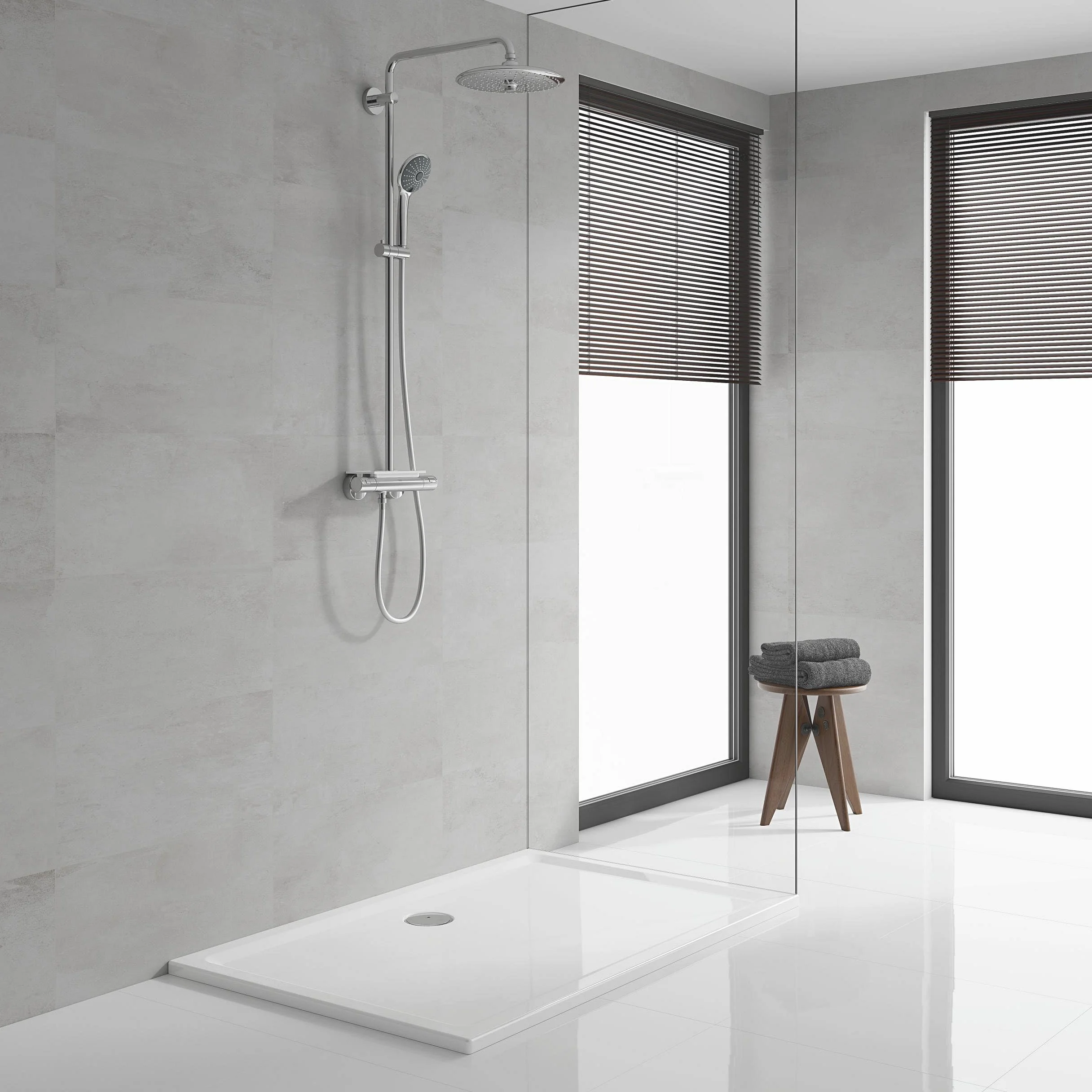 GROHE Vitalio joy 260 – słuchawka prysznicowa (oszczędzająca wodę, 3 rodzaje strumienia, system zapobiegający osadzaniu się kamienia), chrom, 26462000