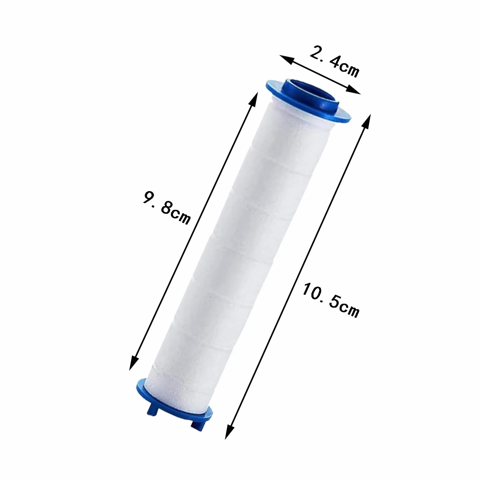 10 sztuk filtrów prysznicowych, 10,5 cm x 2,5 cm, bawełna PP do głowicy prysznicowej, usuwanie resztek chloru, wkład osadowy, filtrowany, uniwersalny, czysty rdzeń wodny