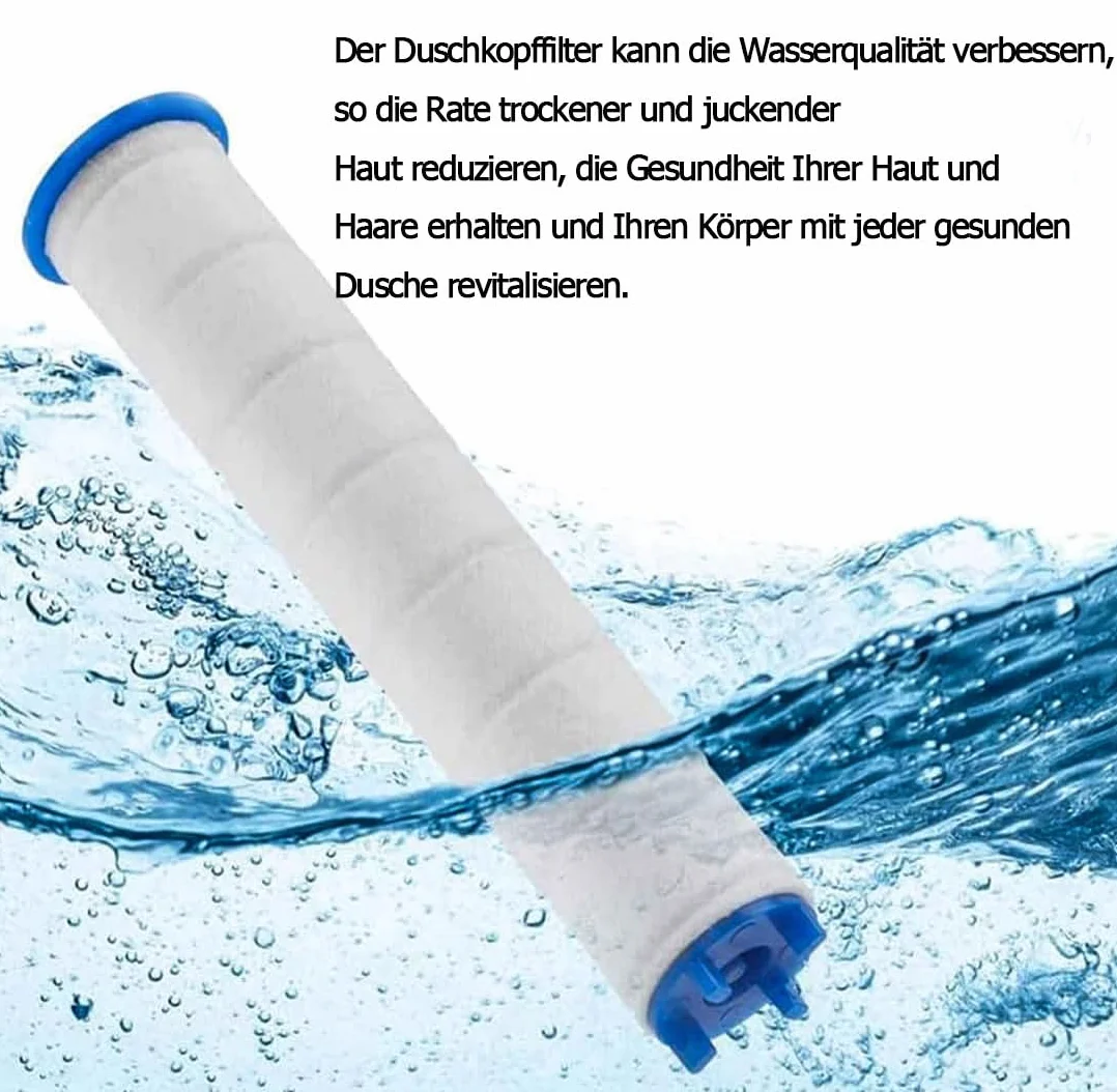 10 sztuk bawełnianych filtrów PP do głowicy prysznicowej, usuwanie resztek chloru, osadów, filtrowane, 10,5 x 2,5 cm, uniwersalny filtr do głowicy prysznicowej (10,5 x 2,5 cm)