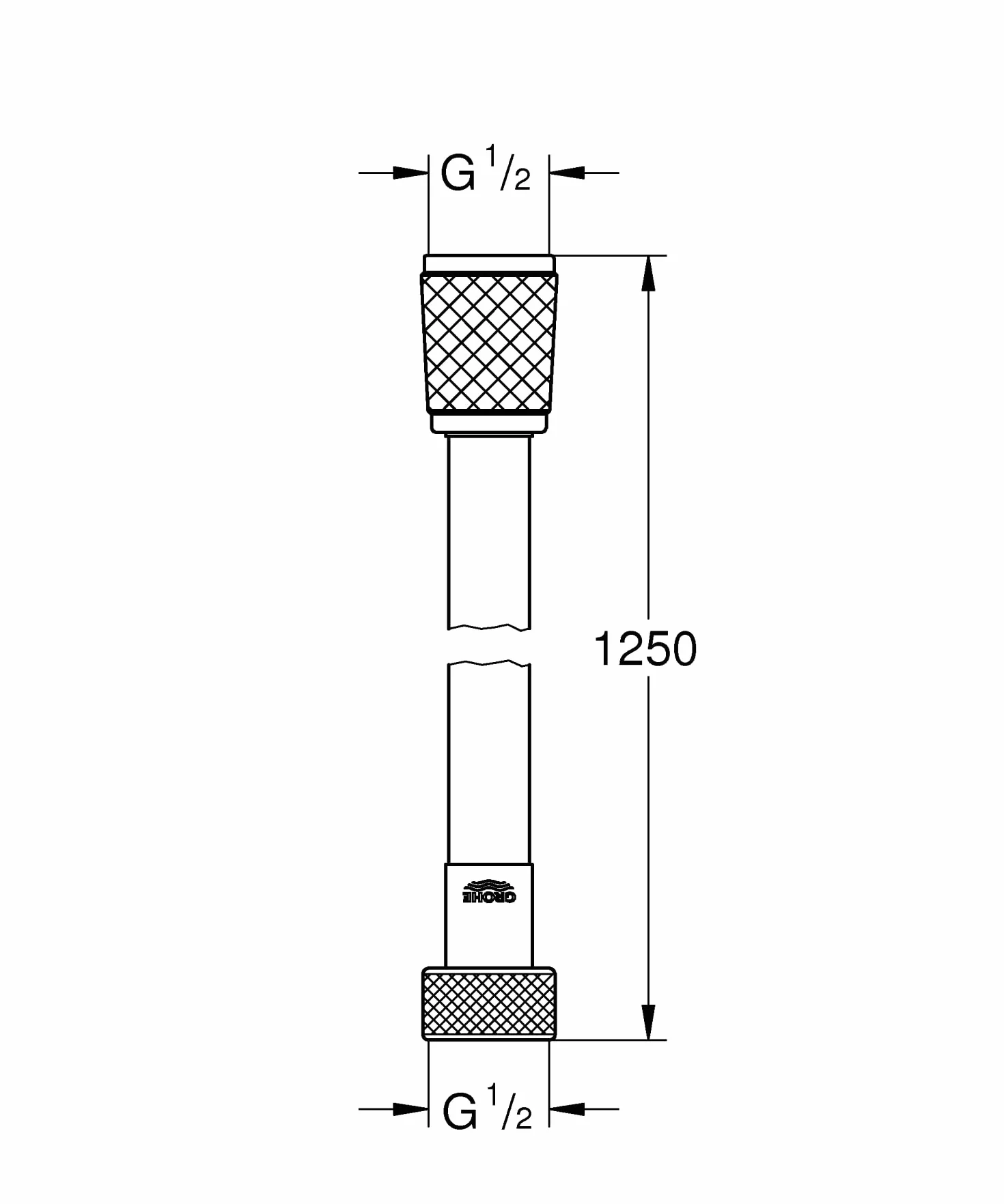 GROHE Vitalioflex Trend 22114000 Flexo zestaw prysznicowy odporny na wysokie temperatury, odporny na skręcanie, uniwersalne złącze, instalacja QuickFix, chrom
