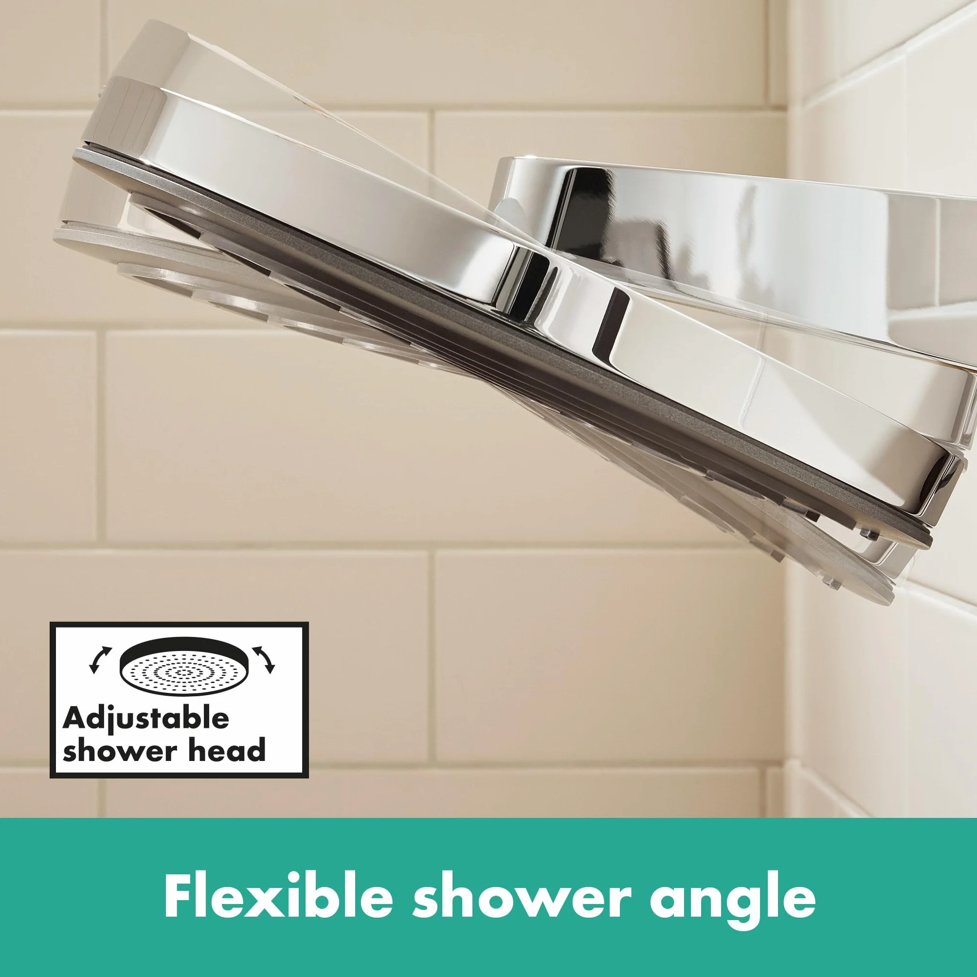 hansgrohe Pulsify S - deszczownica prysznicowa, głowica prysznicowa okrągła (⌀ 260 mm) z 1-strumieniowa dla montażu ściennego lub sufitowego, chrom, 24140000