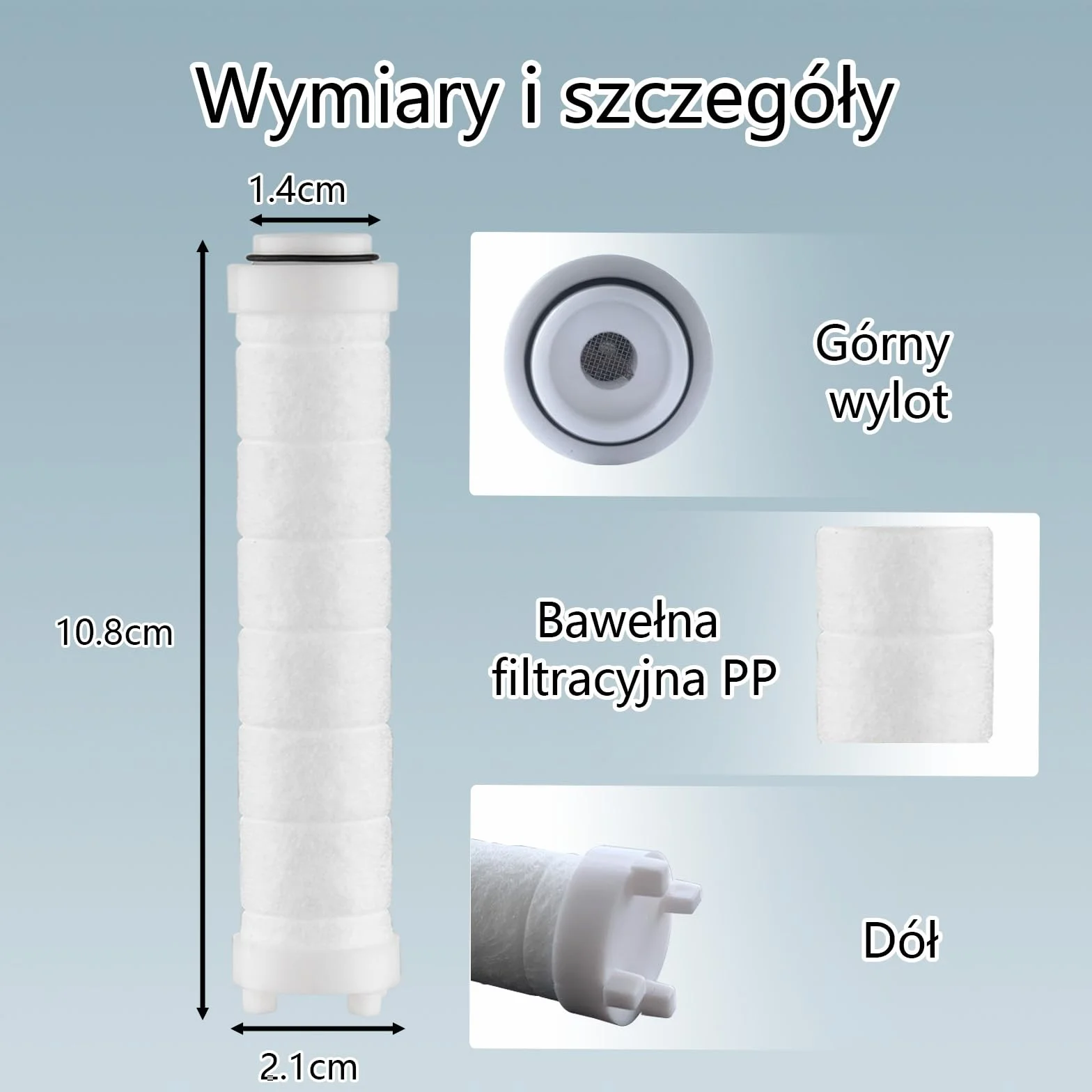 Filtr Prysznicowy – Zestaw 3-CzęśCiowy, Filtr Przeciw Osadzaniu Się Kamienia Z BawełNy Pp Z Kulkami Mineralnymi, ZmięKcza Twardą Wodę, Filtruje Metale CiężKie, Usuwa Chlor Itp