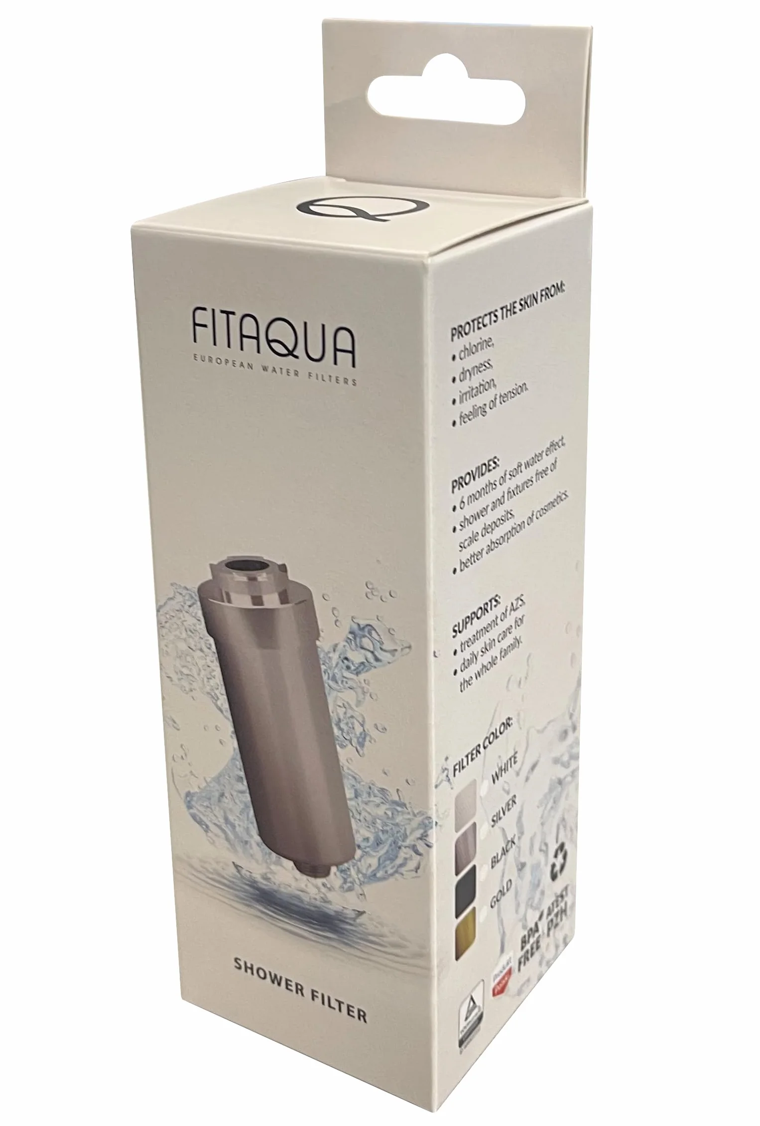 Fit aqua AC-SWR AM-SET-I 2 x markowy filtr do kamienia FITaqua do prysznica i wanny, 2 sztuki