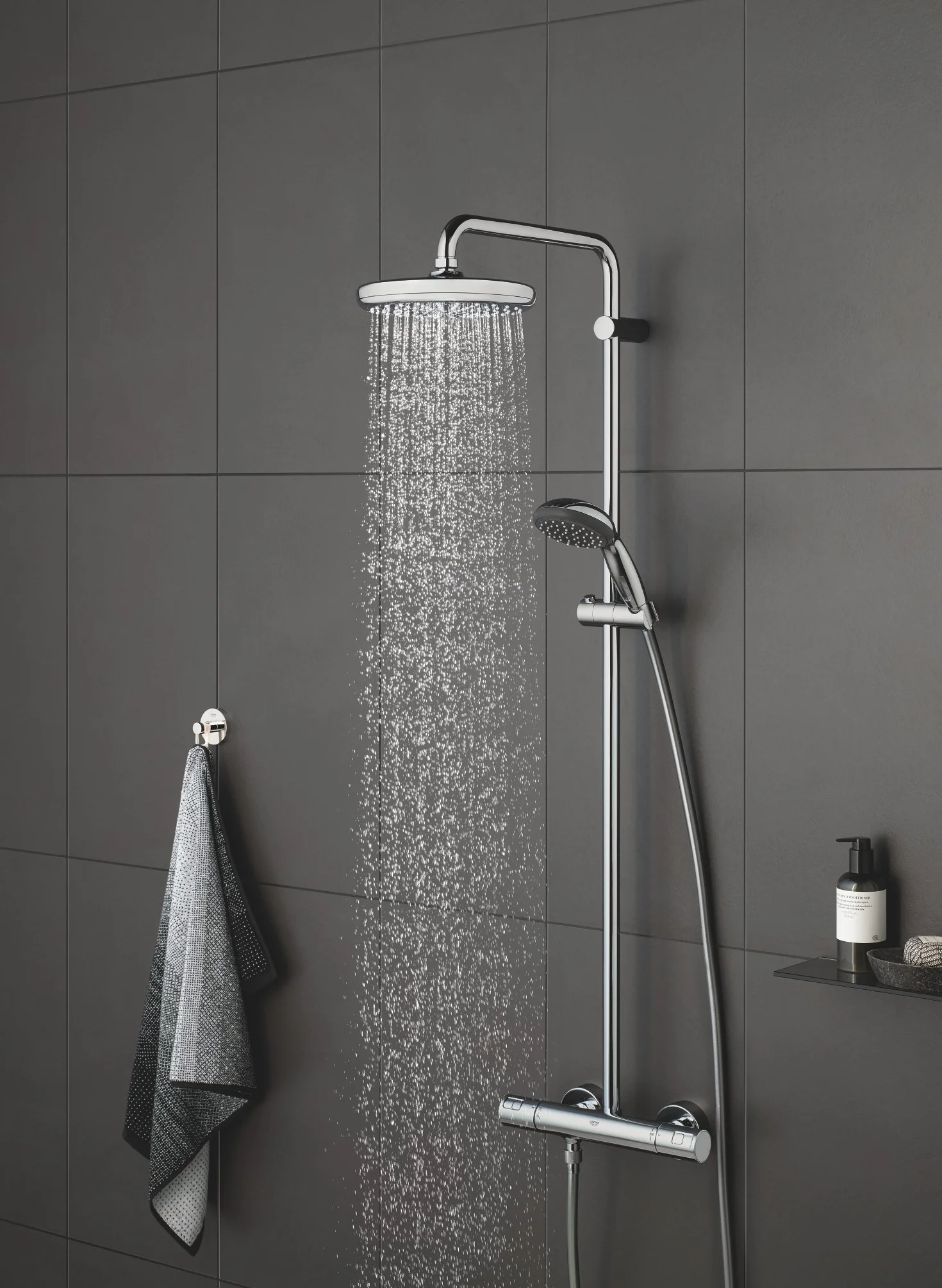 GROHE Vitalio Start 210 | słuchawka prysznicowa | idealny obraz strumieniowy | chrom | 26415000, Ø 210 mm