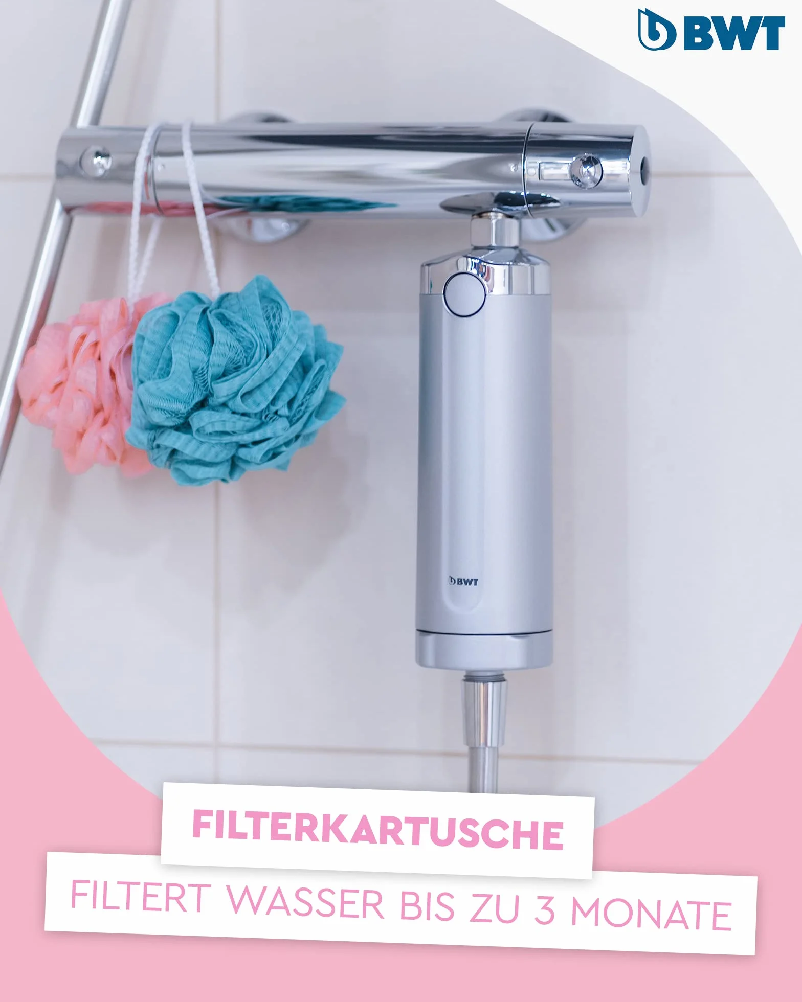 BWT Wkłady filtrujące do systemu filtrów zapobiegających osadzaniu się kamienia Quick & Clean | filtr prysznicowy do pięknej kąpieli bez kamienia przy mniejszym nakładzie pracy przy mniejszym