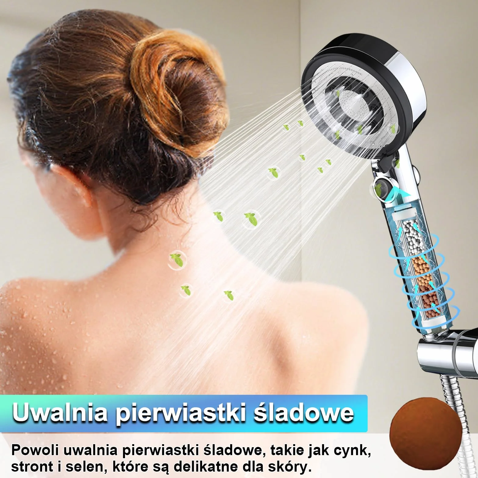 Bawełniany Filtr PP do Głowicy Prysznicowej, 6 Sztuk Uniwersalny Filtr do Głowicy Prysznicowej, Czysty Rdzeń Wodny, Rdzeń Bawełniany do Głowicy Deszczownicy